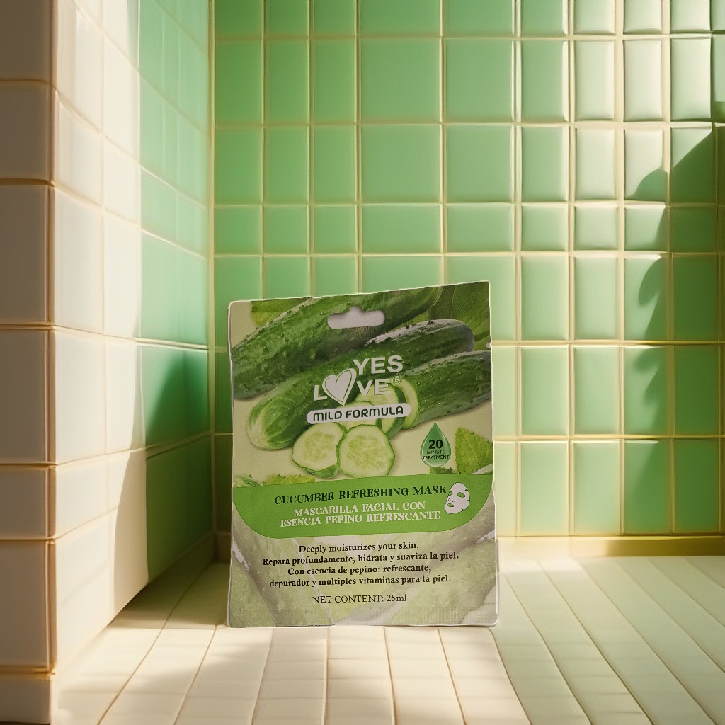 MASQUE POUR LE VISAGE A L'ESSENCE DE CONCOMBRE YES LOVE