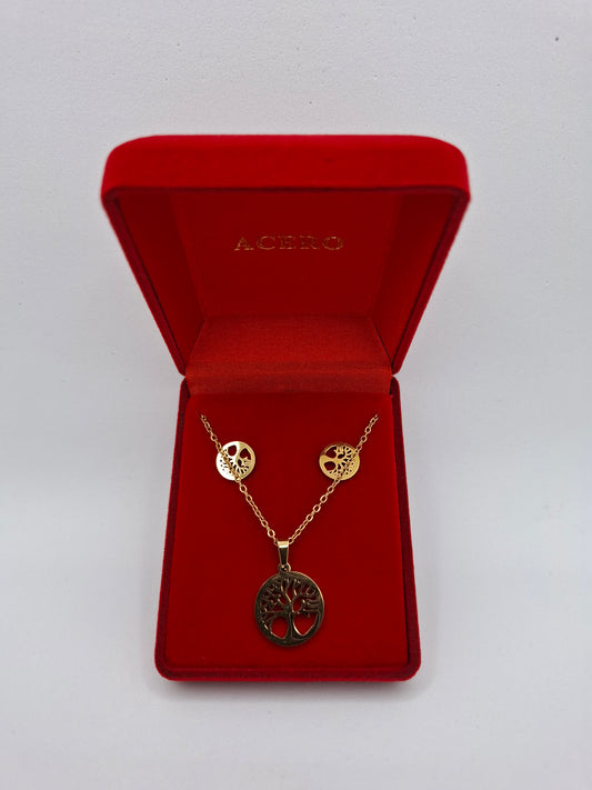 Coffret Collier et Boucles d’oreilles – Collection Acier Inoxydable